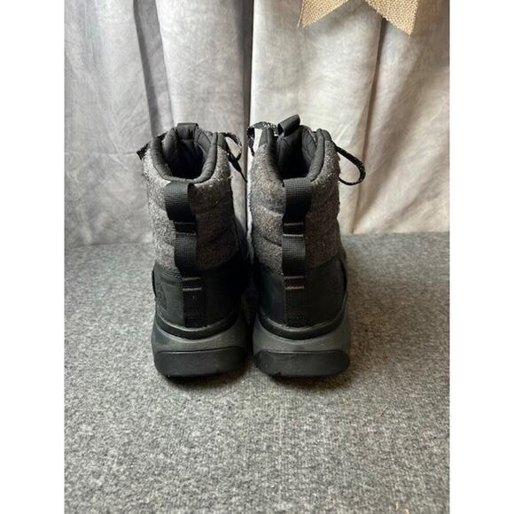 The North Face Bergen Leather Waterproof Boot Size 10.5 Black Leather Lace Up - Picture 4 of 12